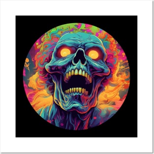 Zombiecore Neon Explosion Tee Posters and Art